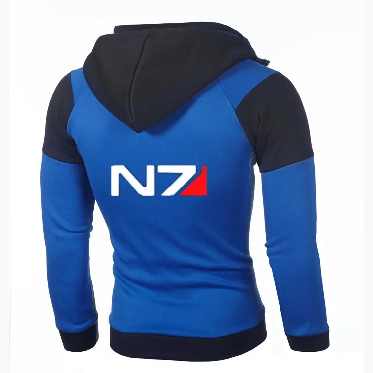 Весна Осень Мода длинный рукав кардиган куртка с двойной молнией игра N7 молния