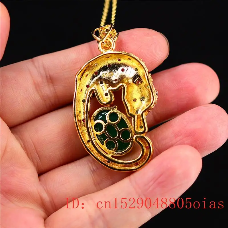 Нефритовая подвеска с леопардом натуральный амулет серебро 925 пробы китайская