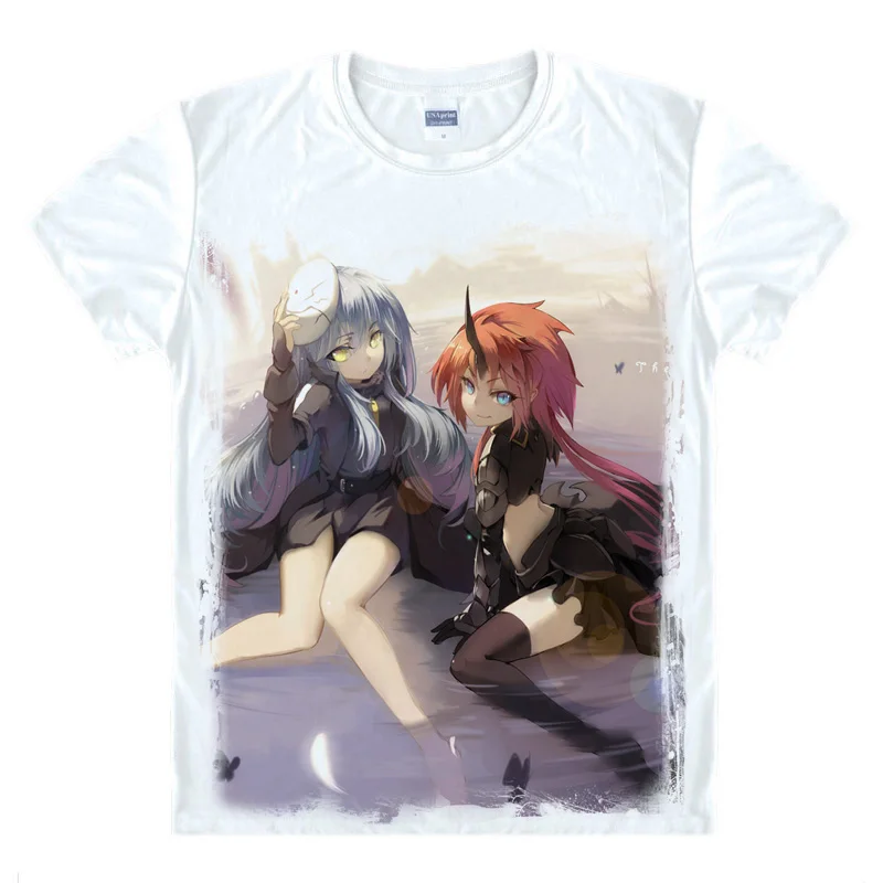Тогда я получил перевоплотится в слизи Косплей Футболка Rimuru буря аниме летние