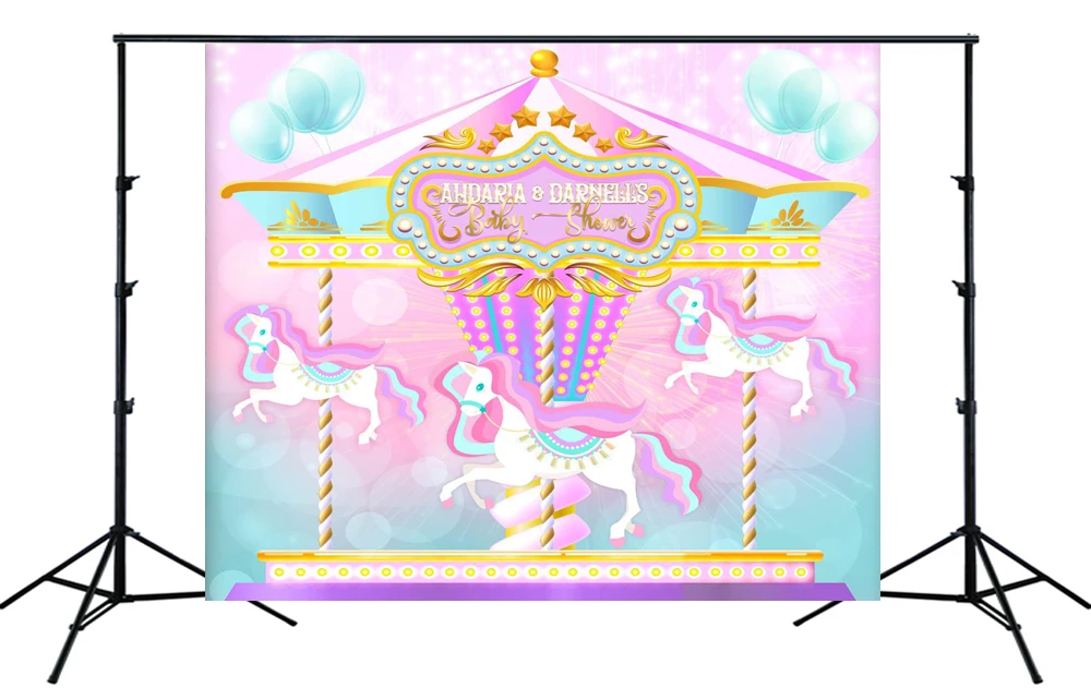 Фон для фотосъемки девочки принцессы вечеринка в честь будущей матери баннер