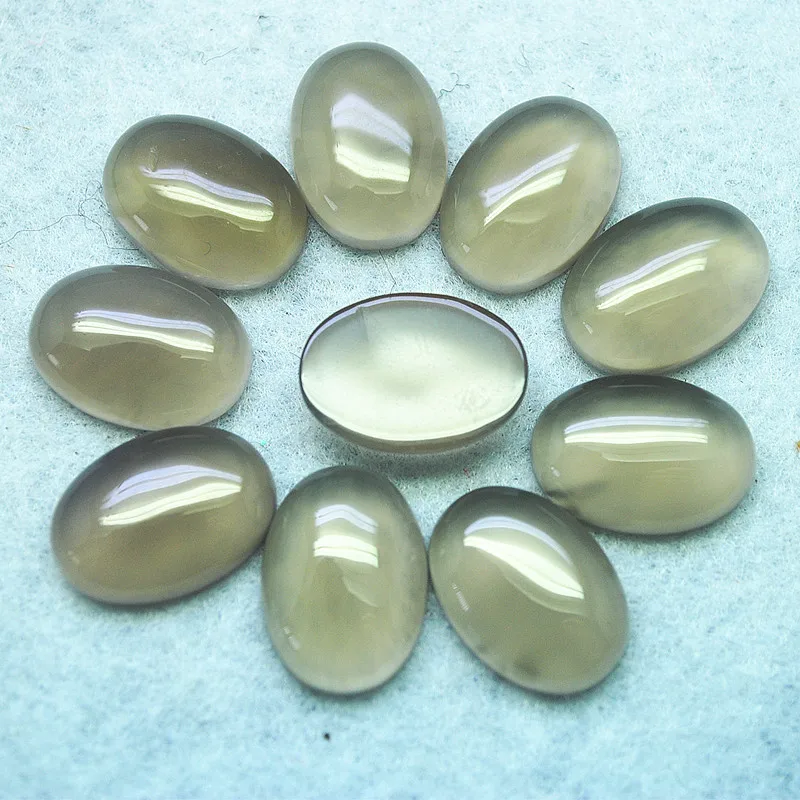 

6pcs nature grey agate stone cabochons oval shape 13x18mm no hole beads cabs for women pendants free shipping faster shipping
