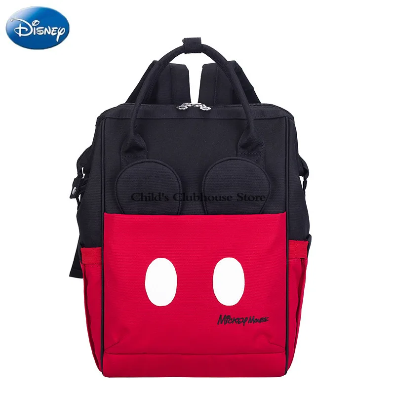 Disney Mommy Bag Fashion Large Capacity Mommy Bag Shoulder Mickey Cartoon Pattern Outing Mother and Baby Bag
