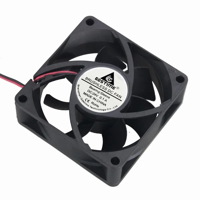 1 шт. Gdstime 7025 70 мм 70x70x25 мм(7 см) 2Pin 24V DC чехол Вентилятор охлаждения