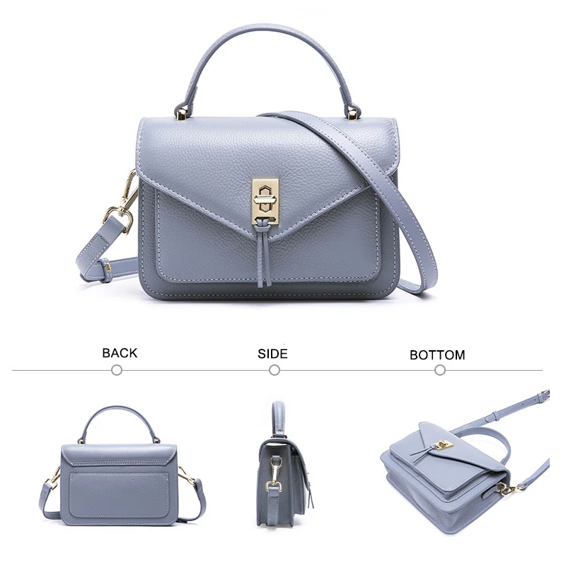 Небольшая сумка мессенджер с откидной крышкой многофункциональная кожаная на