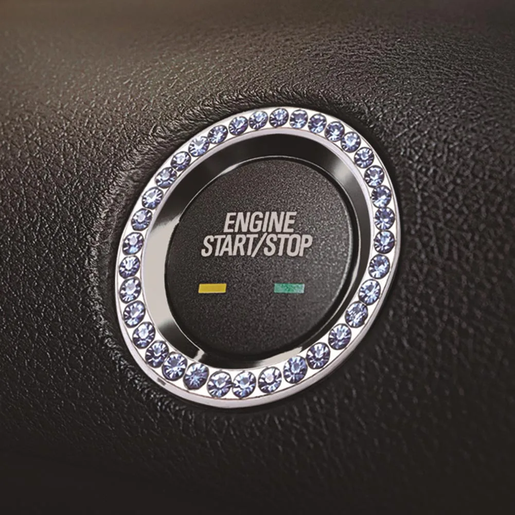 

For Start Stop Ring Emblem Sticker Decoration Switch Accessories Covers Car Styling Car Sticker