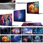 Для Apple MacBook Air Pro Retina 11 12 13 15 16, сенсорная панель, звездное пространство, чехол для ноутбука + чехол для клавиатуры для 13,3 A1932 A2179