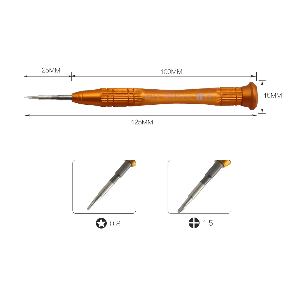 BST-8877A 1 5 мм крестовая головка Phillips 0 8 Звезда Pentalobe Прецизионная отвертка для