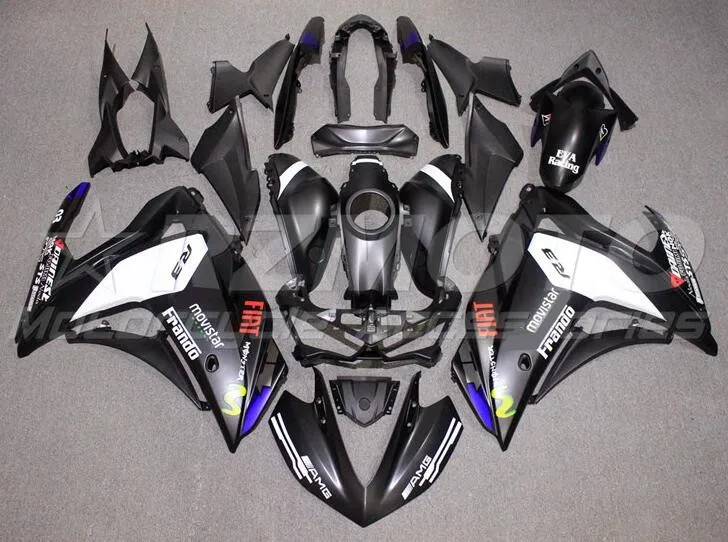 

Комплект обтекателей из АБС-пластика для YAMAHA YZF-R3 15 16 17 18 YZF R3 R25 2015 2016 2017 2018, черный матовый комплект обтекателей