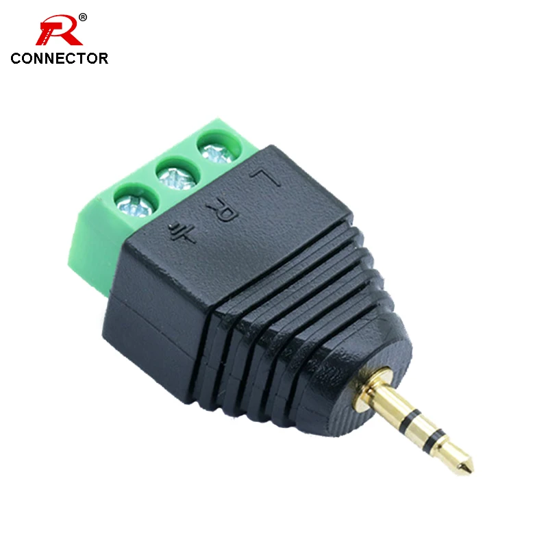 4 шт. 3 палки стерео 2 5 мм Джек аудио-видео балун разъем позолоченный штекер AV