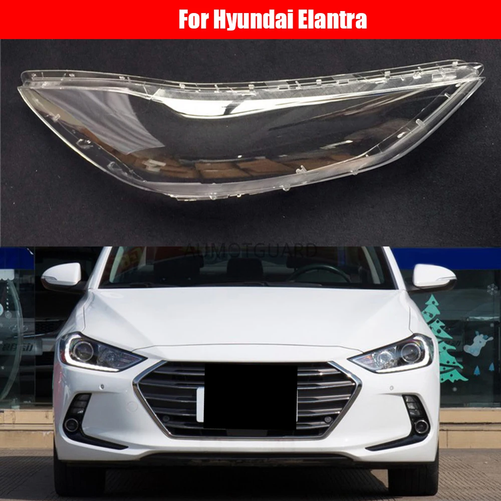 Car Headlight Lens For Hyundai Elantra Headlamp Lens Car  Replacement  Front Auto Shell Cover