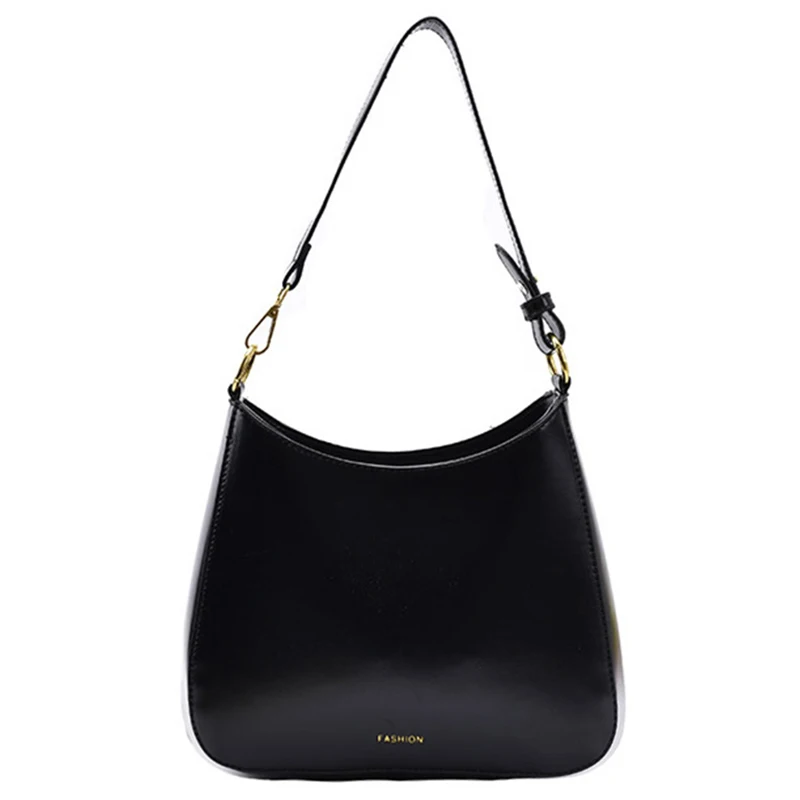 

Vintage Hobo Leather Small Shoulder Bags for Women 2021 Bright Color Totes Female Simple Handbag and Purse Ladies Clutch Flaps