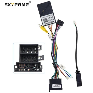 SKYFAME Car 16pin Wiring Harness Adapter Canbus Box Decoder Android Radio Power Cable For BEIQI EC180 EC200 BAIC-RZ-07