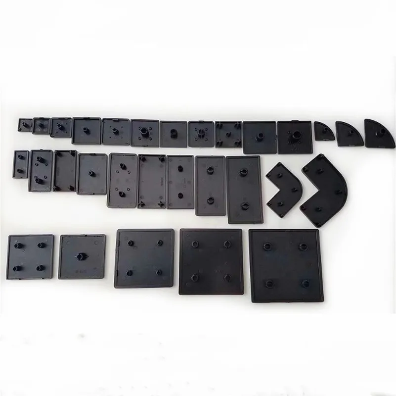 Черная нейлоновая задняя крышка для алюминиевого профиля ЕС 5 шт. детали