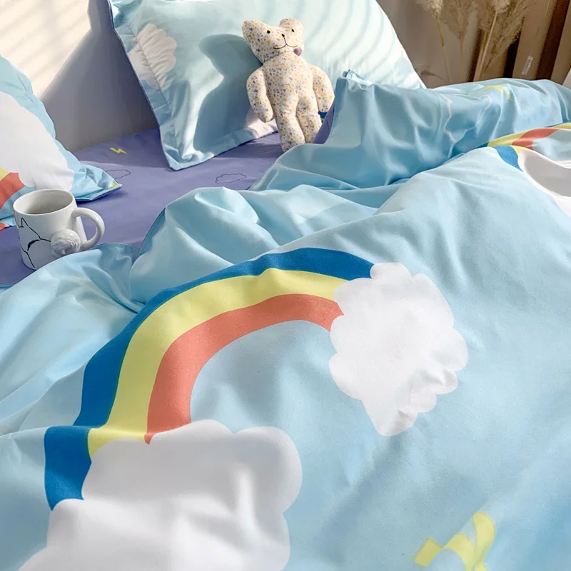 

Anti-Folding King ,Twin ,Full Size,2 Pillow Shams And 1 Bed Sheet Queen 4 Pieces Bedding Set 1 Duvet Cover