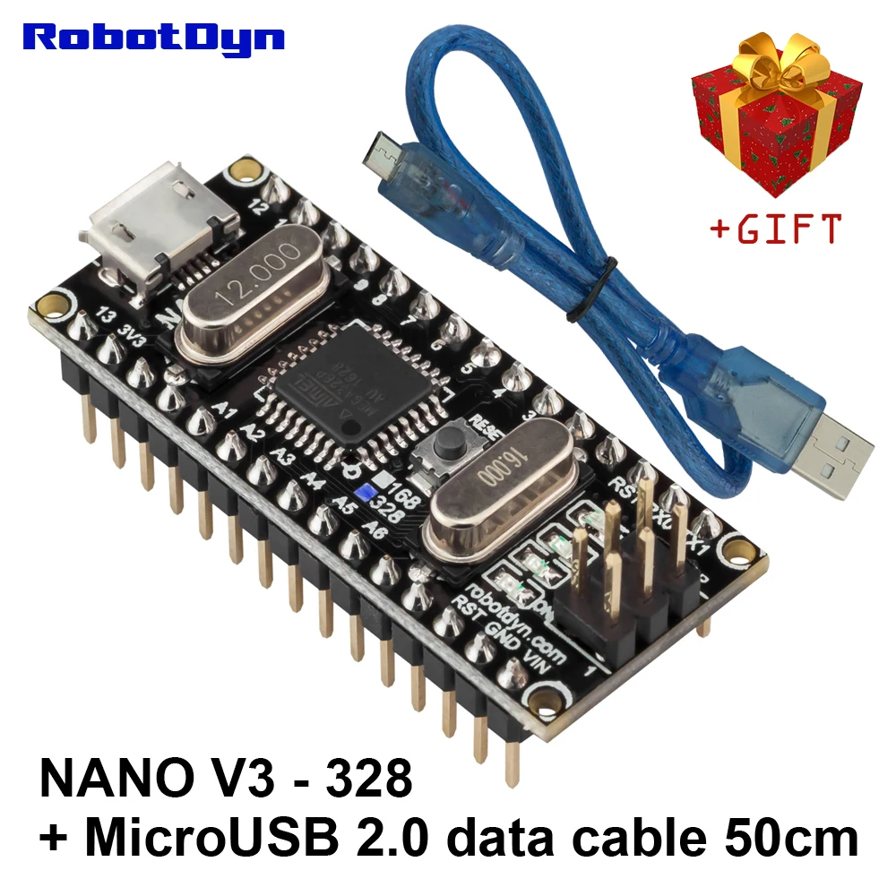 Кабель передачи данных Nano V3 ATmega328P/CH340G + USB 2 0 (50 см) совместимый с Arduino V3.0.