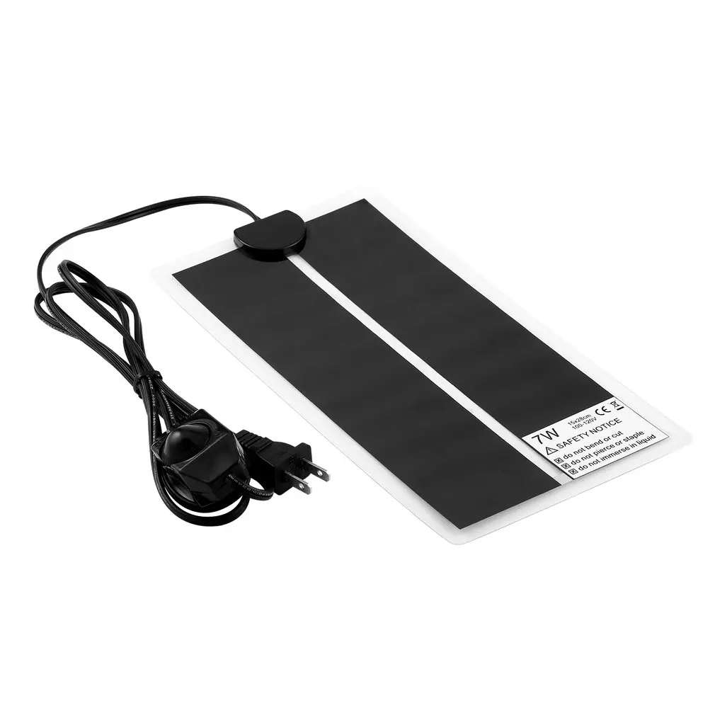 110V 7W Pet Быстрый нагревательный лист рептилия гусеничный Водонепроницаемый