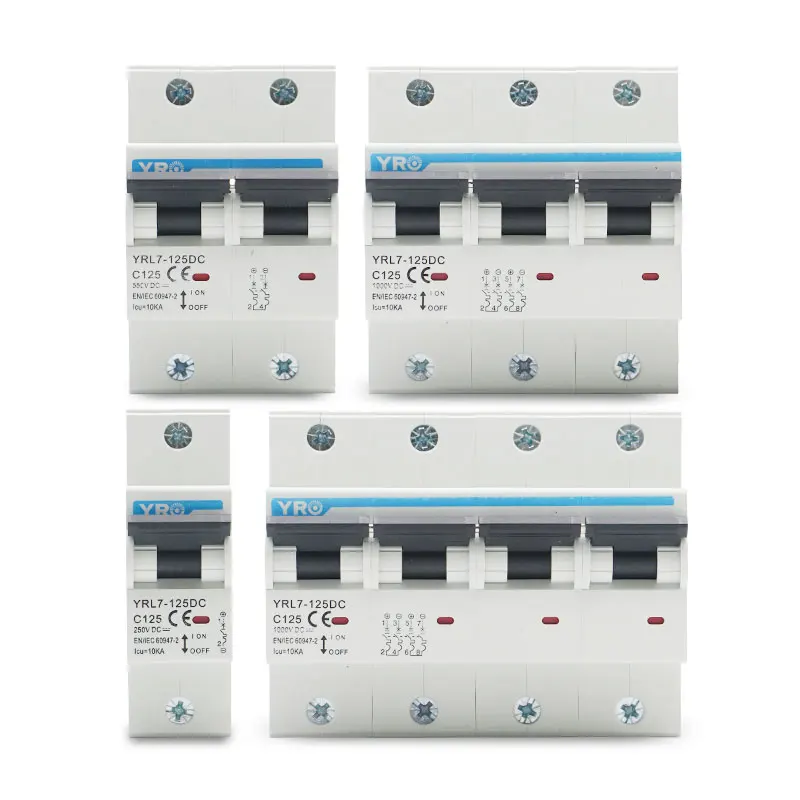 1P 2P 3P 4P DC Solar Mini Circuit Breaker 80A 100A 125A для фотоэлектрической системы