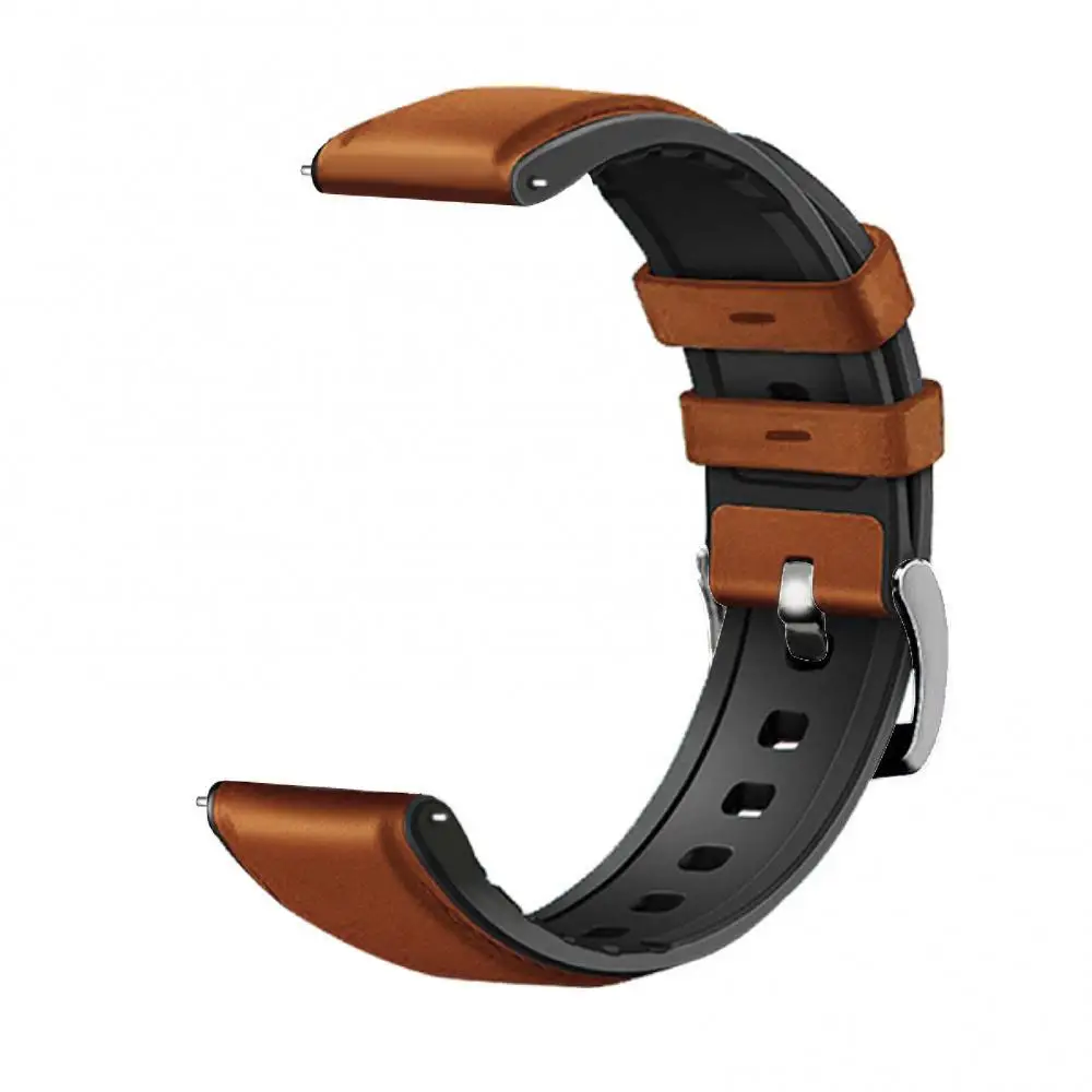 Ремешок силиконовый для наручных часов регулируемый браслет из натуральной кожи