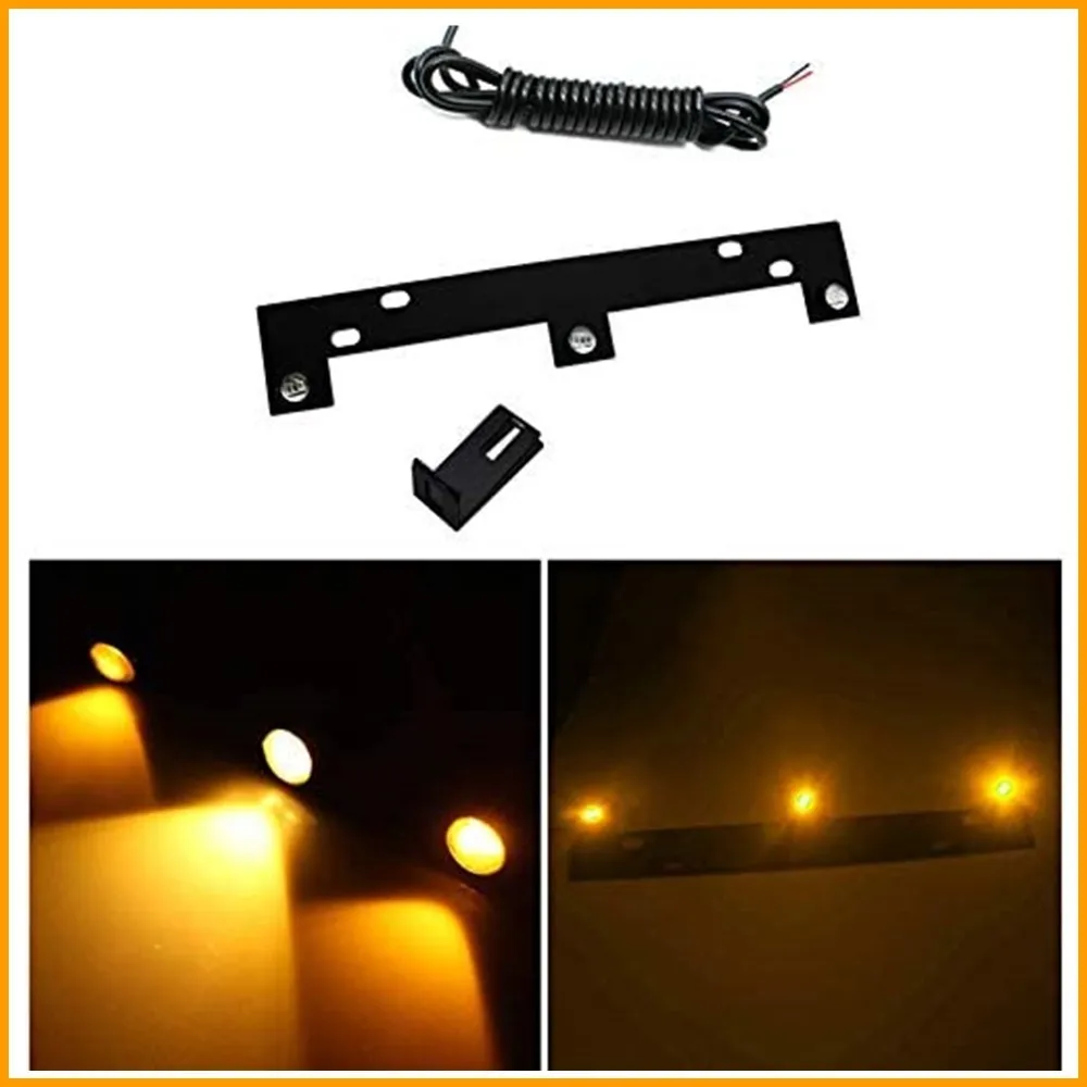 BeCar 1 комплект Янтарный светодиодный светильник решетка s Монтажный кронштейн Raptor