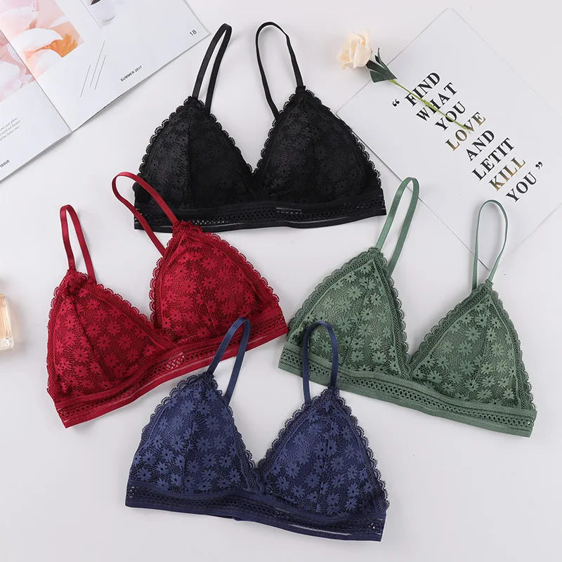 Женский элегантный бюстгальтер сексуальное кружевное однотонное нижнее белье