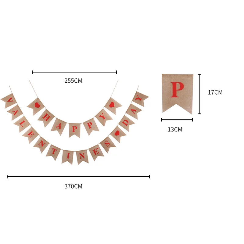 Надпись на День святого Валентина флажки баннер украшение в виде сердца