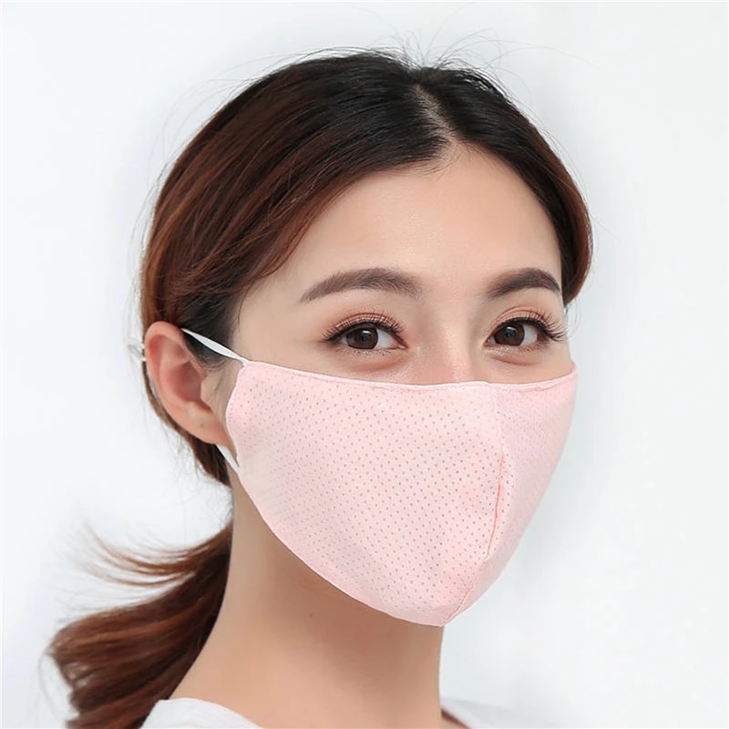 

Summer Breathable Ice Cold Mask Mesh Washable Face Covering Adjustable Wet Breathable Cool Mask For Adult