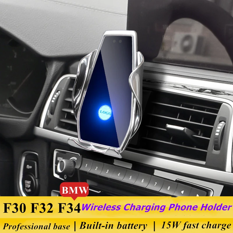 

Автомобильный держатель для телефона для 2014-2019 BMW 3 серии F30 F31 F34 F35, беспроводное зарядное устройство на вентиляционное отверстие, кронштейн ...