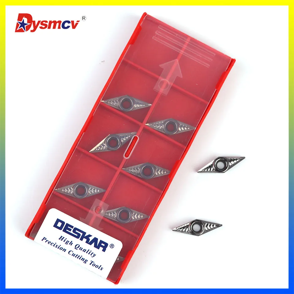 

DESKAR VCGT110304 VCGT160404 VCGT160408 VCGT160402 AL K10 CNC lathe tool carbide blade aluminum and copper processing