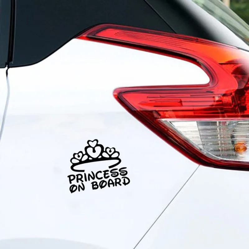 Красивая Белая виниловая наклейка принцессы на автомобиль автомобили грузовики