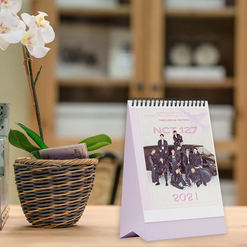 

Kpop NCT 2021 New Album Table Agenda Desk Calendar Dates Reminder Timetable Planner Photo Picture