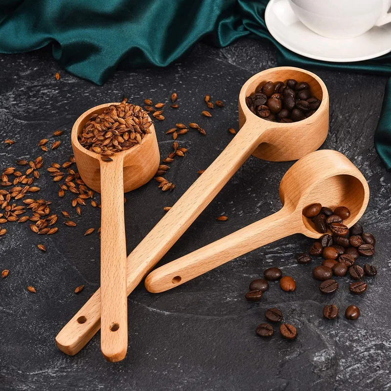 Деревянная ложка с длинной ручкой Кофе Совок чай эспрессо мерная для молотых