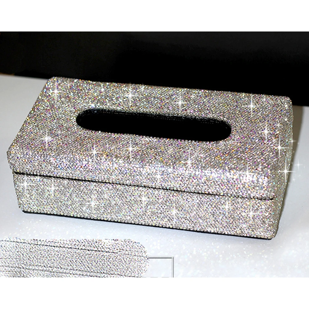 Шикарная шикарная Бриллиантовая коробка для салфеток автомобиля роскошные