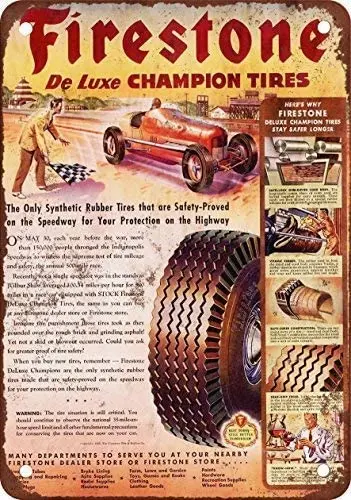 

Retro Vintage Decor Metal Tin Sign De Luxe Champion Tires,Warning Hazard Metal Tin Sign Metal Sign with Hazardous Area