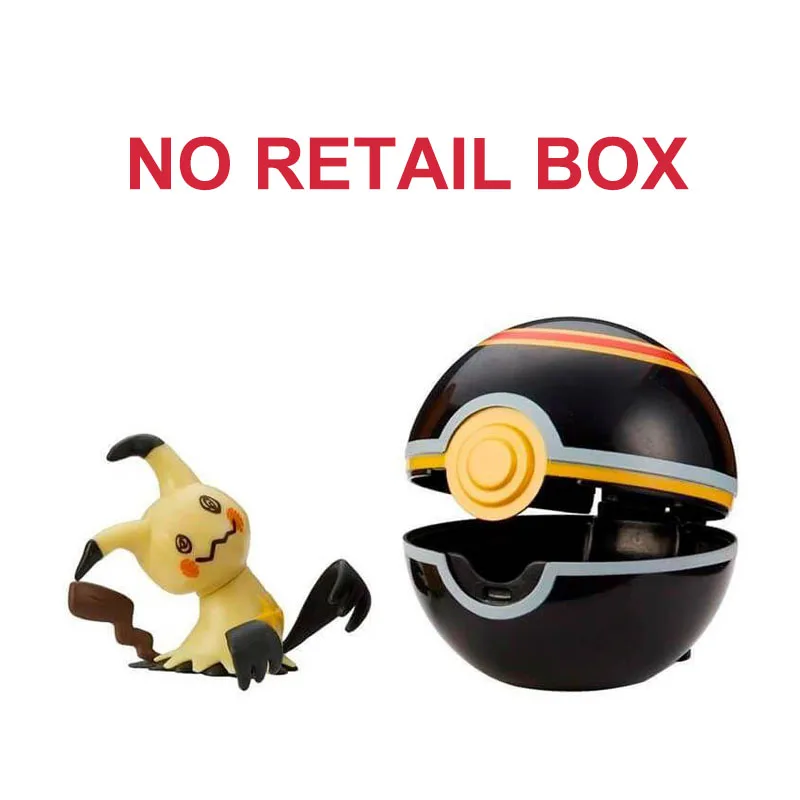 Anime Squirtle Pikachus Piplup Mimikyu Chikorita Eevee Charmander Cilp n Go Pokeball Pokemons Action Figure Dolls Toys Kids Gift | Игрушки и