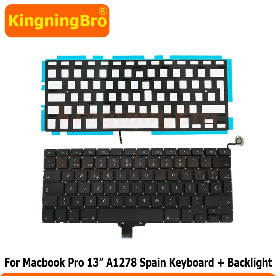 Клавиатура A1278 для ноутбука MacBook Pro 13 дюймов испанская клавиатура с подсветкой