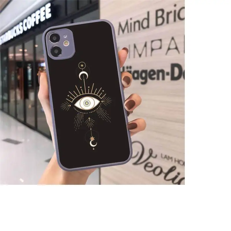

Lucky Eye Blue Evil Eyes Phone Case Matte Transparent for iPhone 7 8 11 12 s mini pro X XS XR MAX Plus cover funda