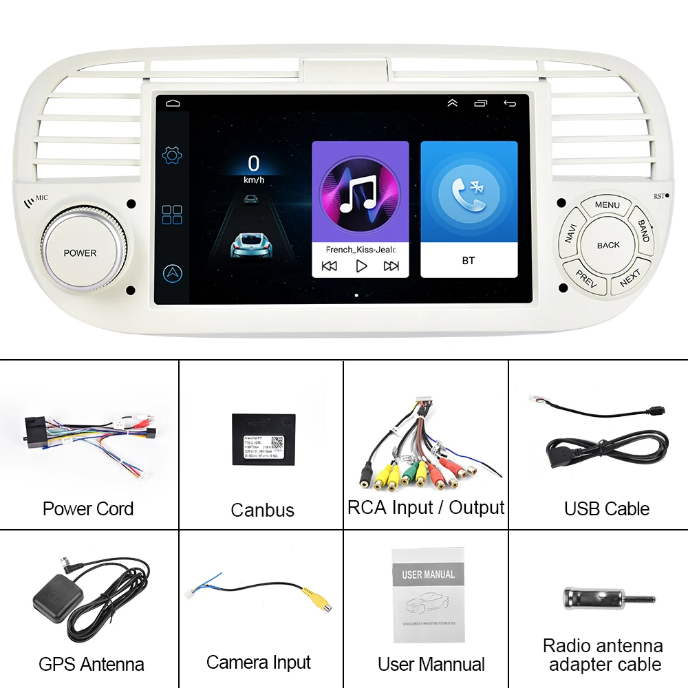 Автомобильный GPS-радиоприемник AMPrime 7 дюймов Android 10 0 1 + 16 Гб поддержка USB Раздельный