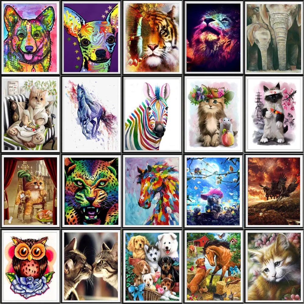 

5D AB алмазная живопись, полностью Алмазная животная, круглая Алмазная мозаика, узор, украшение для дома «сделай сам», новогодний подарок ручн...