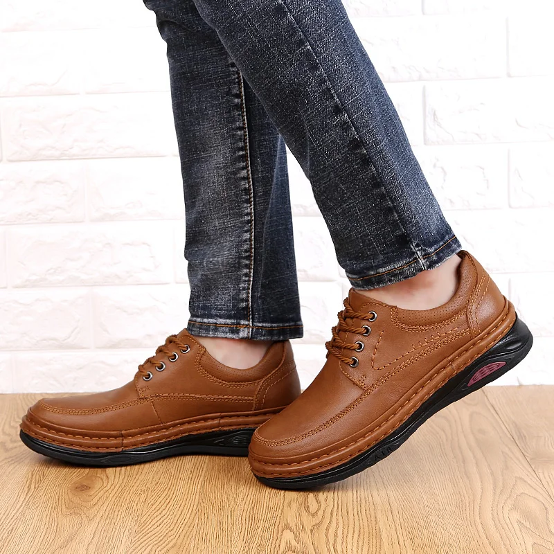 Мужская повседневная обувь из натуральной кожи деловая официальная Свадебная