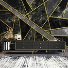 Пользовательские фото обои 3D Черное золото абстрактные геометрические современные росписи Роскошная гостиная спальня ТВ фон настенная бумага Fresco