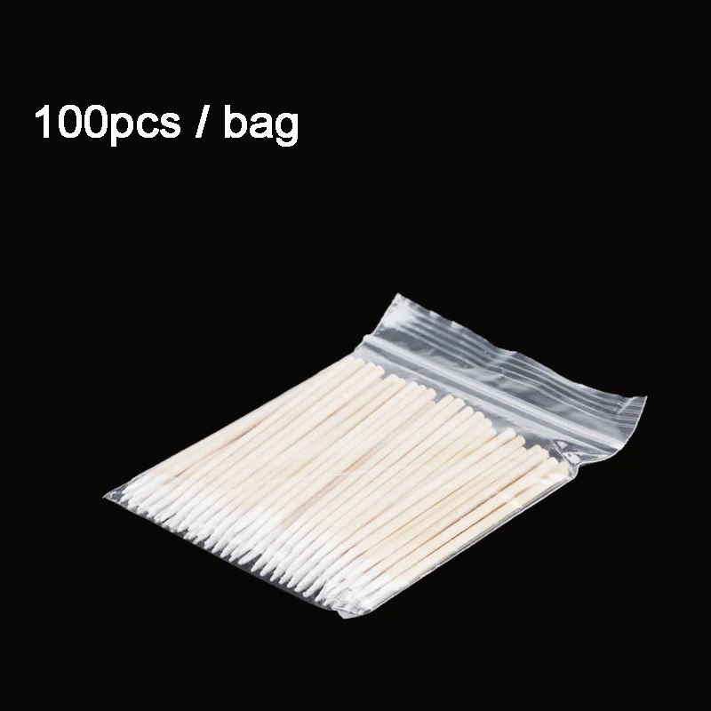 100pcs 100 шт Деревянные ватные тампоны Косметика Перманентный макияж здоровье медицинские ушные ювелирные изделия 7 см Чистые Палочки - Цвет: 100pcs