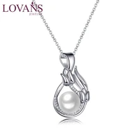 lovans original design 925 silver pearl pendant necklace chain fine jewelry woman romantic for engagement wedding