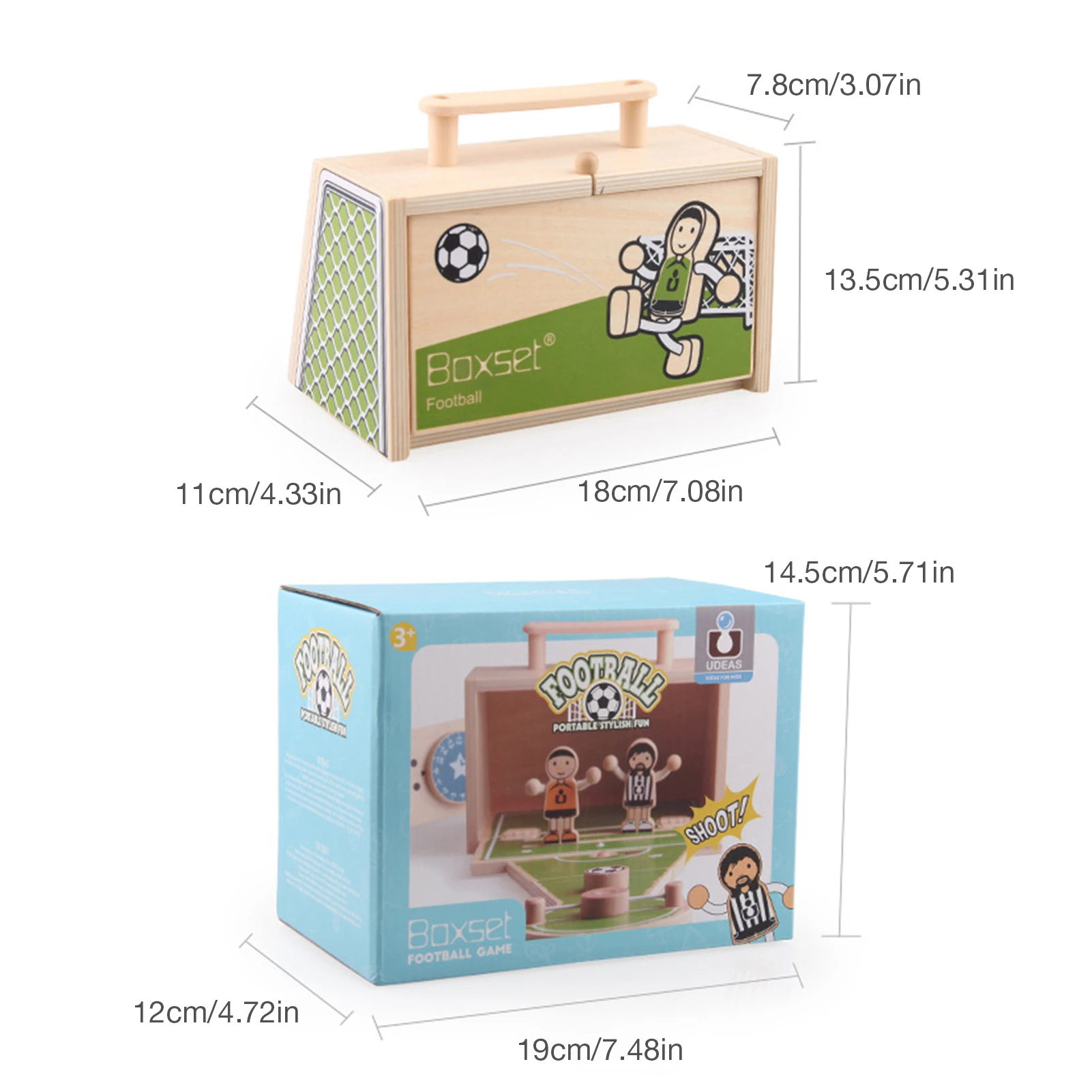 

Mini Table Game Fast Sling Puck Game Foldable Fun Desktop Soccer Game Toy Practical Indoor Party Wooden Mini Football Fun Toy