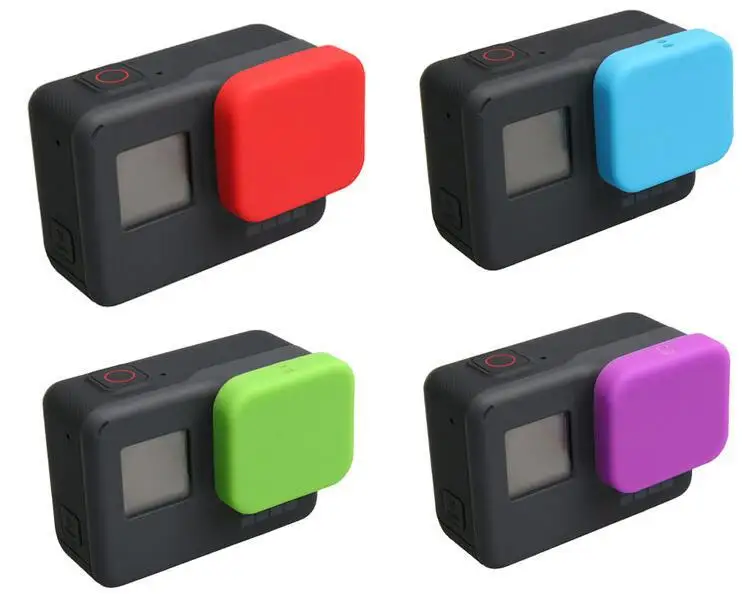 Силиконовый чехол для камеры крышка объектива Крышка GoPro Hero 5 6 7 Черная защитная