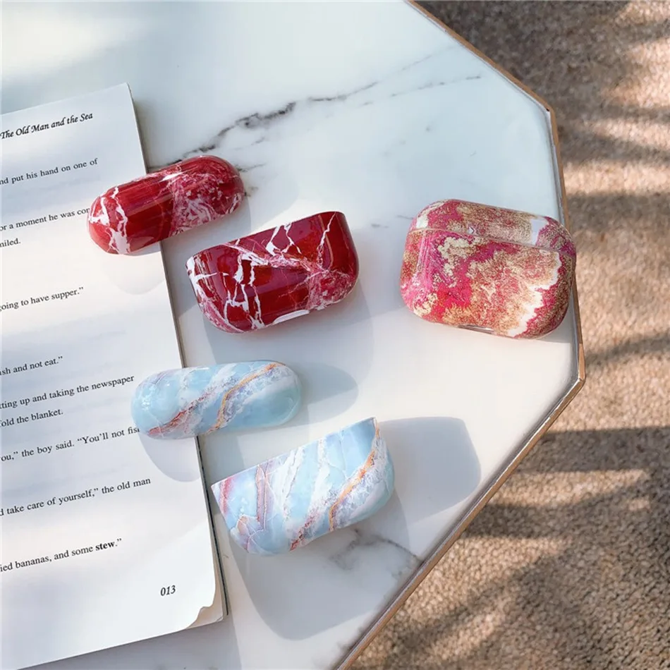 Чехол для наушников для Apple Airpods Pro, чехол с мраморным рисунком, силиконовый чехол для Apple Air Pods Pro 3, Наушники Earpods, зарядная коробка