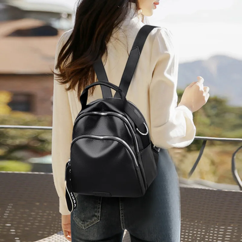 

New Women Backpacks Large Capacity School Bag High Quality PU Leather Back Packs Female Fashion Travel Bagpack Mochila Feminina
