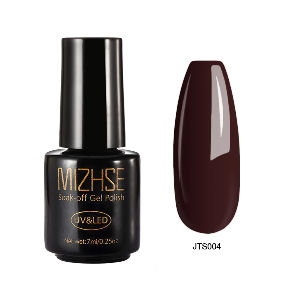 JTS004 MIZHSE кофейная Коричневая серия Гель-лак для ногтей УФ светодиодный черный гель лак замачиваемый Гель-лак Полупостоянный дизайн ногтей УФ светодиодный акриловый - Цвет: JTS004