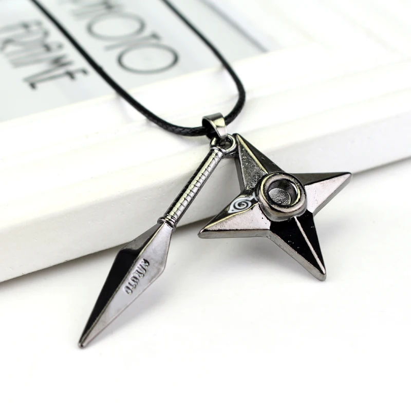 Аниме Shuriken ожерелье кунай Коноха ниндзя Итачи Какаси подвеска винтажный крест