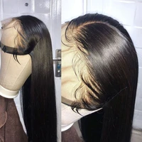 paff silky straight 134 lace front human hair wigs 130 peruvian hair wig with pre pluck hairline baby hair for black women