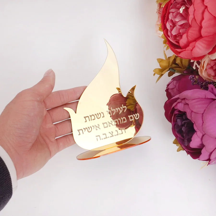 Персонализированные подсвечники современный декор в виде пламени акриловое